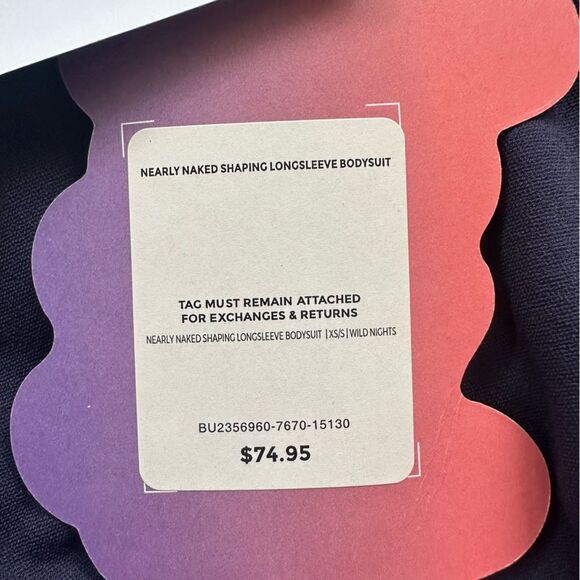 Yitty Nearly Naked Shaping Longsleeve Bodysuit NEW Women’s XS Small Blue - Picture 7 of 10